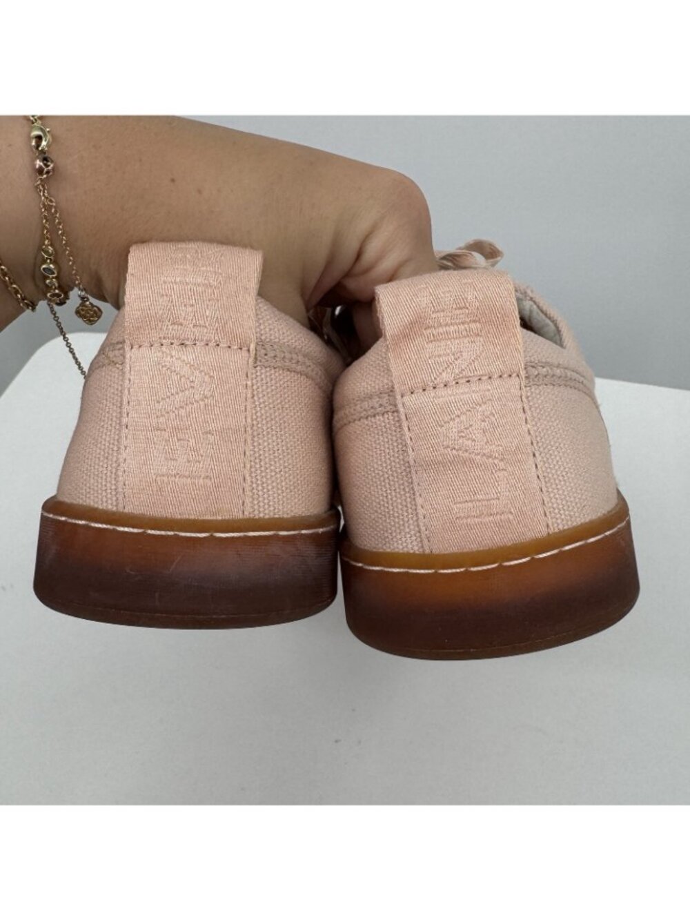 Everlane Tread Bare Sneaker size 13 Women's in Pink Canvas Classic Lace-up Shoes - Picture 10 of 11
